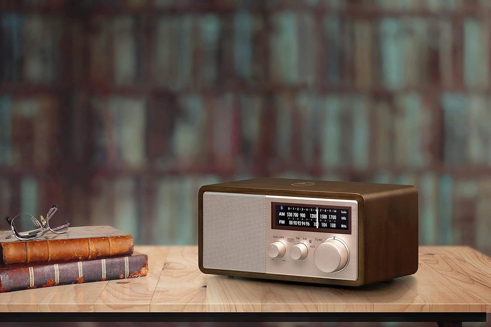 Sangean WR-16SE 45th Anniversary AM/FM/Bluetooth Radio, Dark Walnut Wood