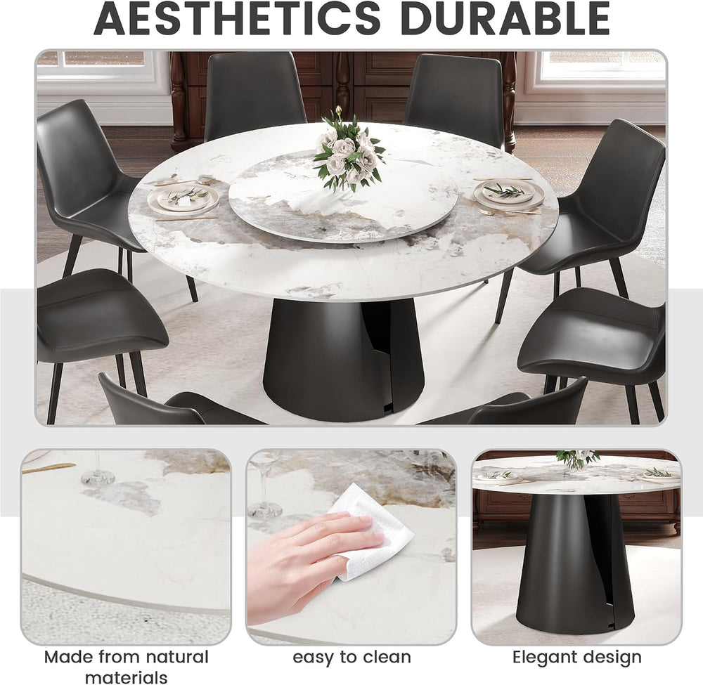 Montary 9 Piece Dining Table Chairs Set, Modern Dining Table Set of 8, Includ...