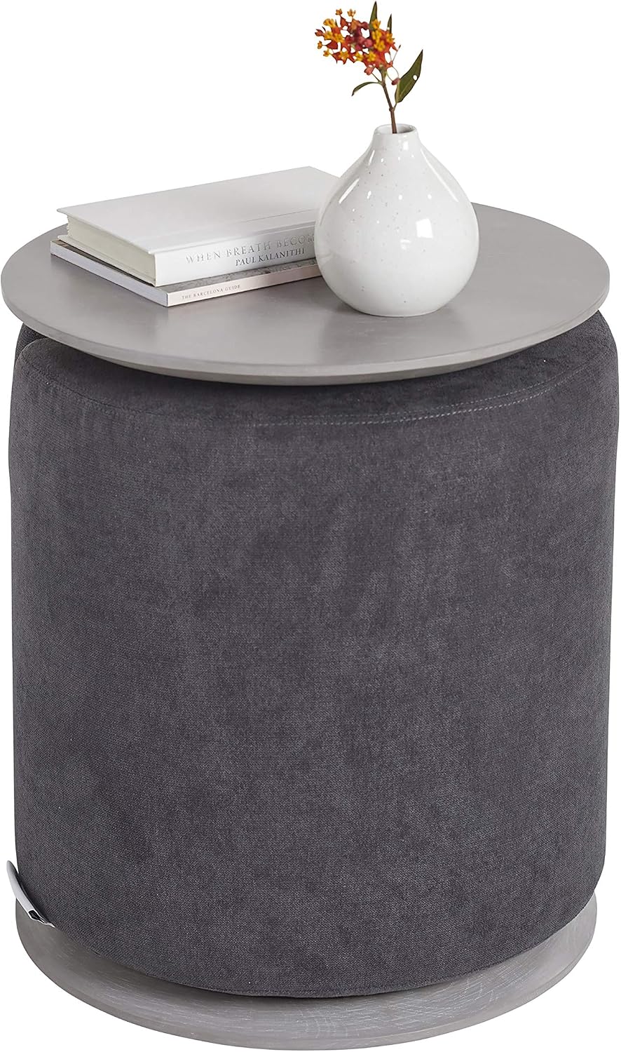 Mission Hills Furniture Ashwood Table with Fabric Ottoman, Living Room, Dark ...