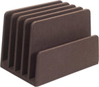 MobileVision Multi Device Stand & Organizer for Smartphones, Tablets and Laptops, Executive Dark Brown, 5 Slots