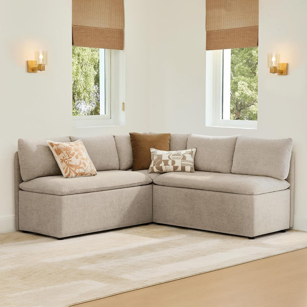 CHITA Breakfast Nook Bench with Storage, Upholstered Dining Bench with Back, ...