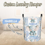 Custom Name Laundry Hamper, Personalized Laundry Baskets with Name for Boys Girls Women Men, Customized Collapsible Dirty Clothes Hamper Easy Storage Gifts for Bedroom Bathroom Living Room