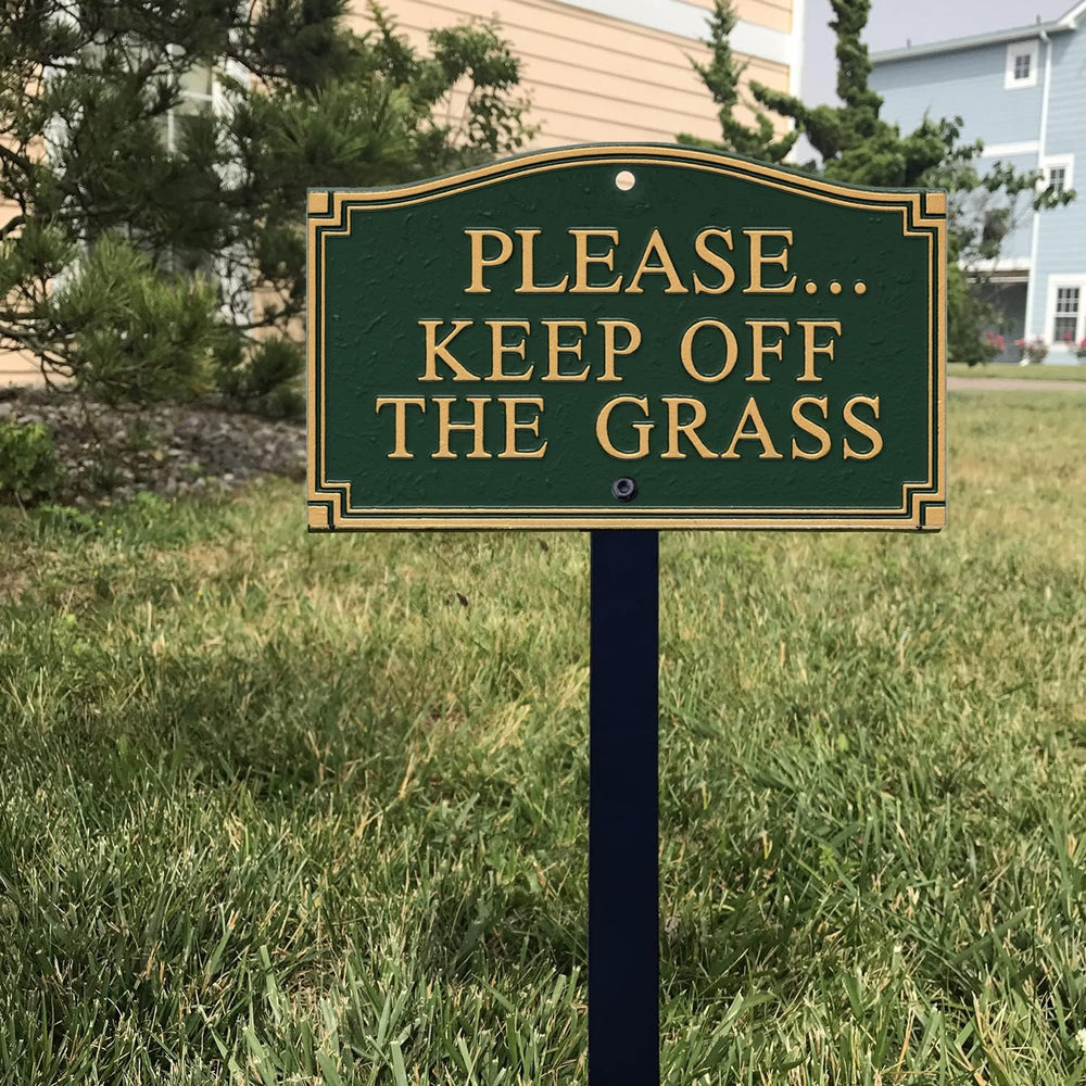 SmartSign “Please… Keep Off The Grass” GardenBoss Statement Plaque | 5.75&quo...
