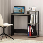 Furinno EFFICIENT Desk, 28.6" Wide Gaming Desk with 3 Open Side Shelves, Laptop Notebook Computer Desk, Office Desk for Home Office, Study Room, Dorm, Bedroom, French Oak