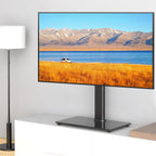 suptek Universal Swivel Table Top TV Stand for 26-55 inch LED OLED Flat Curved Screens, Height Adjustable TV Mount Stand with Glass Base Hold up to 99lbs, Max VESA 400x400mm,TS202