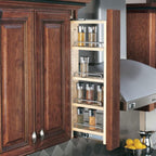 Rev-A-Shelf Kitchen Cabinet Pullout Wall Filler Wooden Organizer Slide Out Pantry Storage w/Soft-Close in Multiple Sizes, 6 x 33 in, 432-WFBBSC33-6C