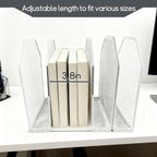 Adjustable Desk File Organizer,Detachable Office Folder Organizer,Compact Vertical Desk File Holder,Wrought Iron Paint,Suitable for Home, School, Office Classrooms (White - 5 grids)