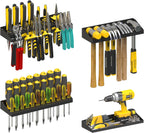 UNITEDPOWER Wall Mount Hand Tool Storage Set, Screwdriver Organizer, Pliers Holder, Hammer Rack, Metal Hardware Tray for Garage Workshop Workbench - 4 Pack