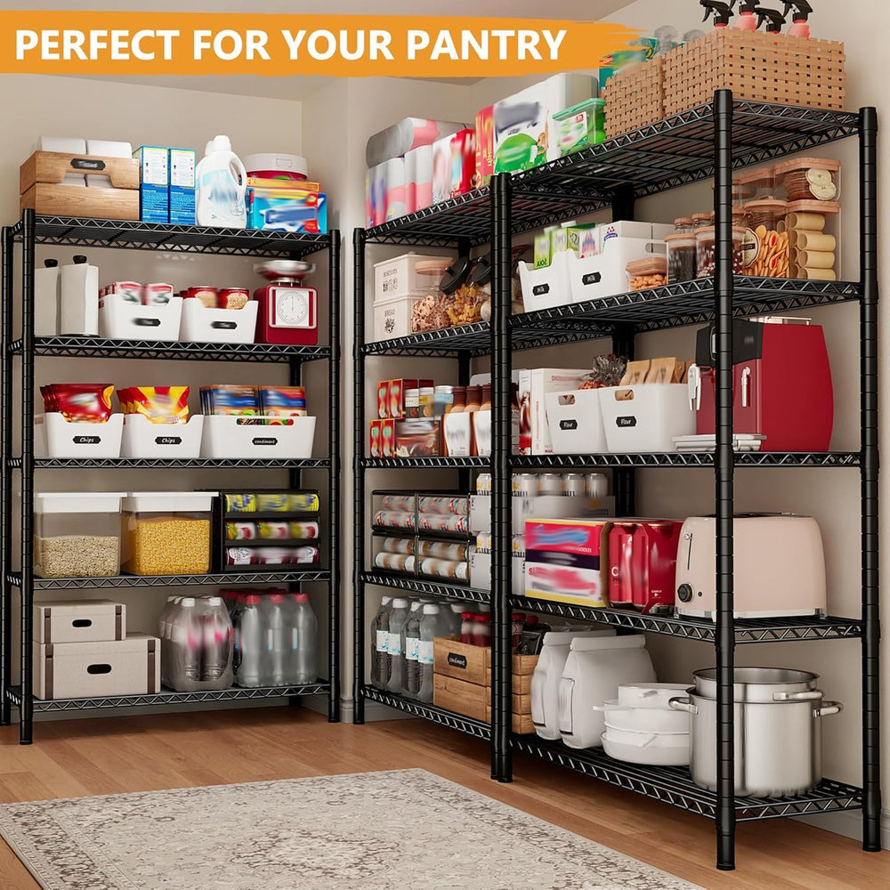 REIBII 72''H Metal Shelving 5-Tier Storage Shelves,1100lbs, Kitchen P...