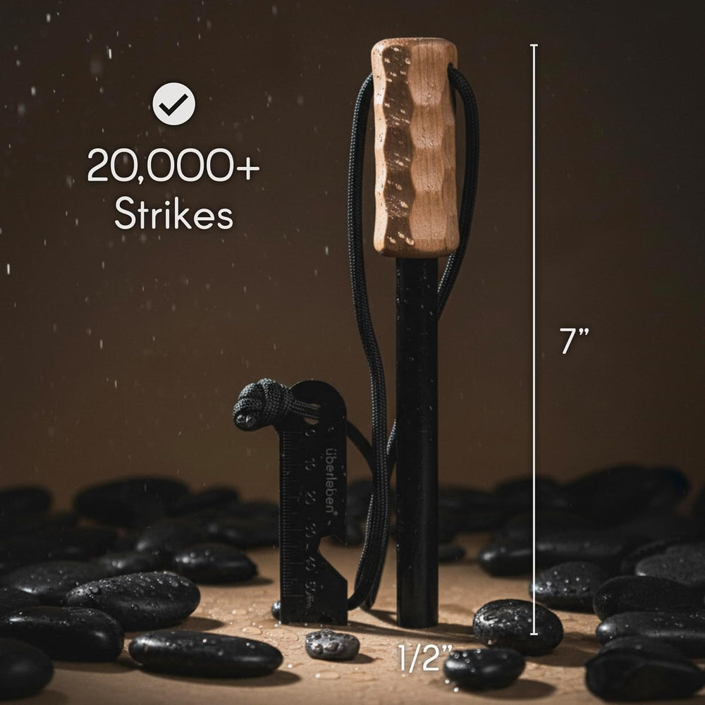 Überleben Kräftig Grip Ferro Rod Fire Starter for Survival w/Multi-Tool Fire ...