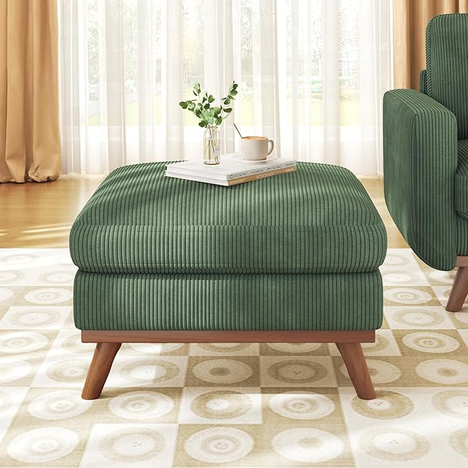 Vesgantti Large Ottoman for Modular Sofa, 29.5" Corduroy Pouf Ottoman wi...