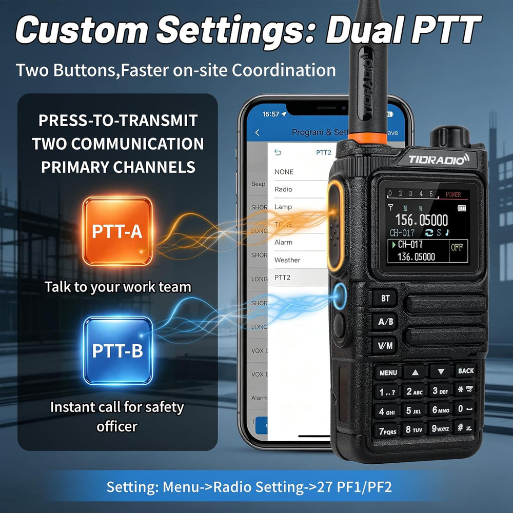 TIDRADIO TD-H9 10W GPS/APRS GMRS Handheld Radio, APP/Web Programming, Bluetot...