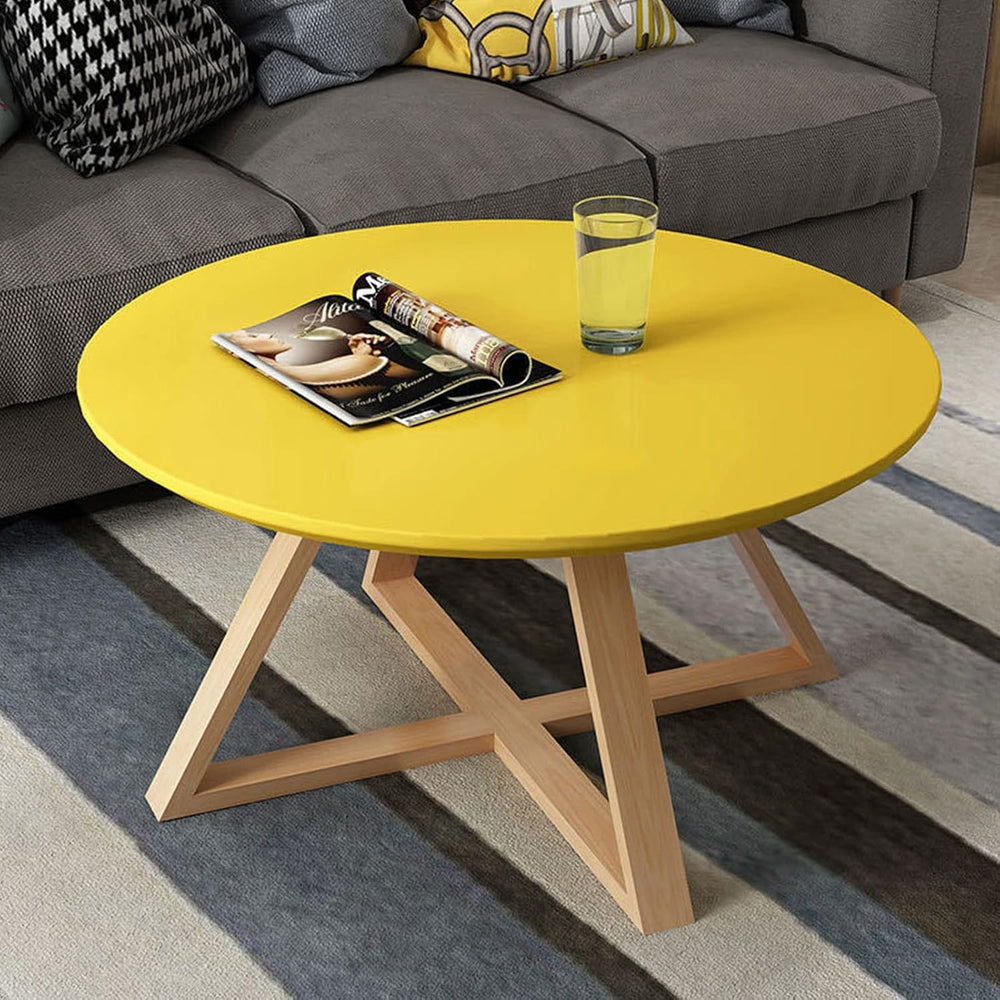 Torzk Round Coffee Tables for Living Room Modern and Minimalist Side Table wi...