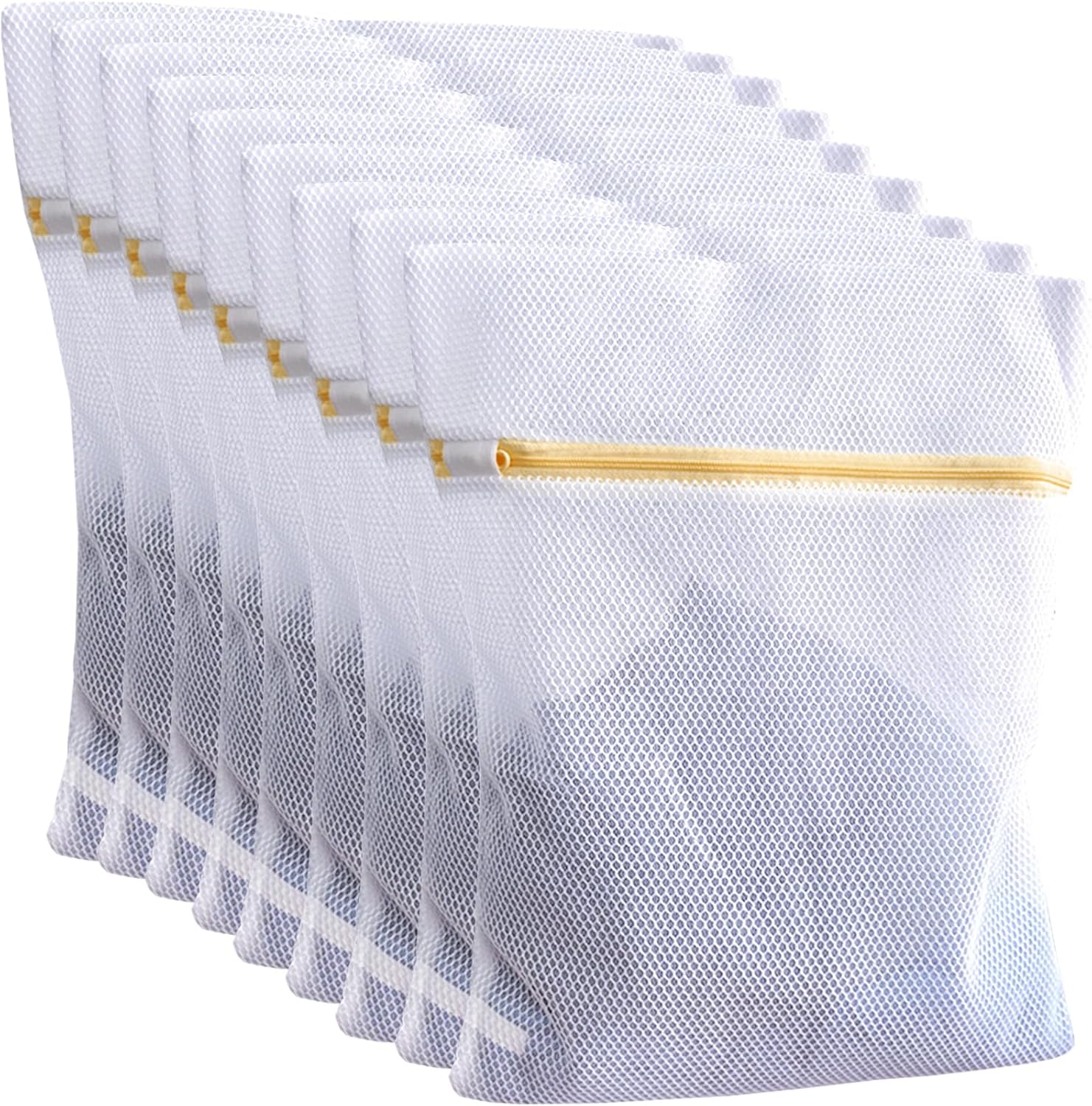 10 Pcs Laundry Bags Mesh Wash Bags, Premium Durable Double-Layer Honeycomb Mesh Laundry Bags for Delicates 12 x 16 Inches