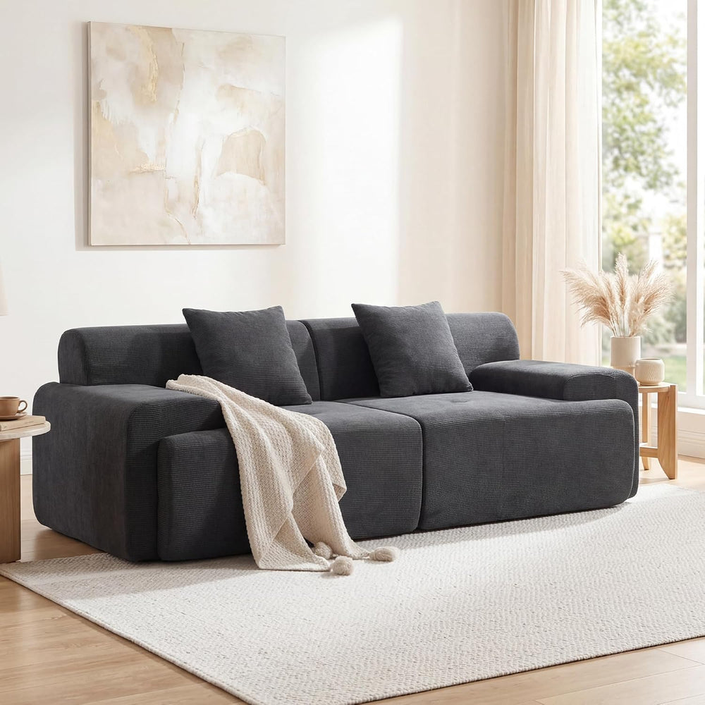 86" Loveseat Modular Sectional Sofa, Oversized 2-Seater Full Foam Cloud ...