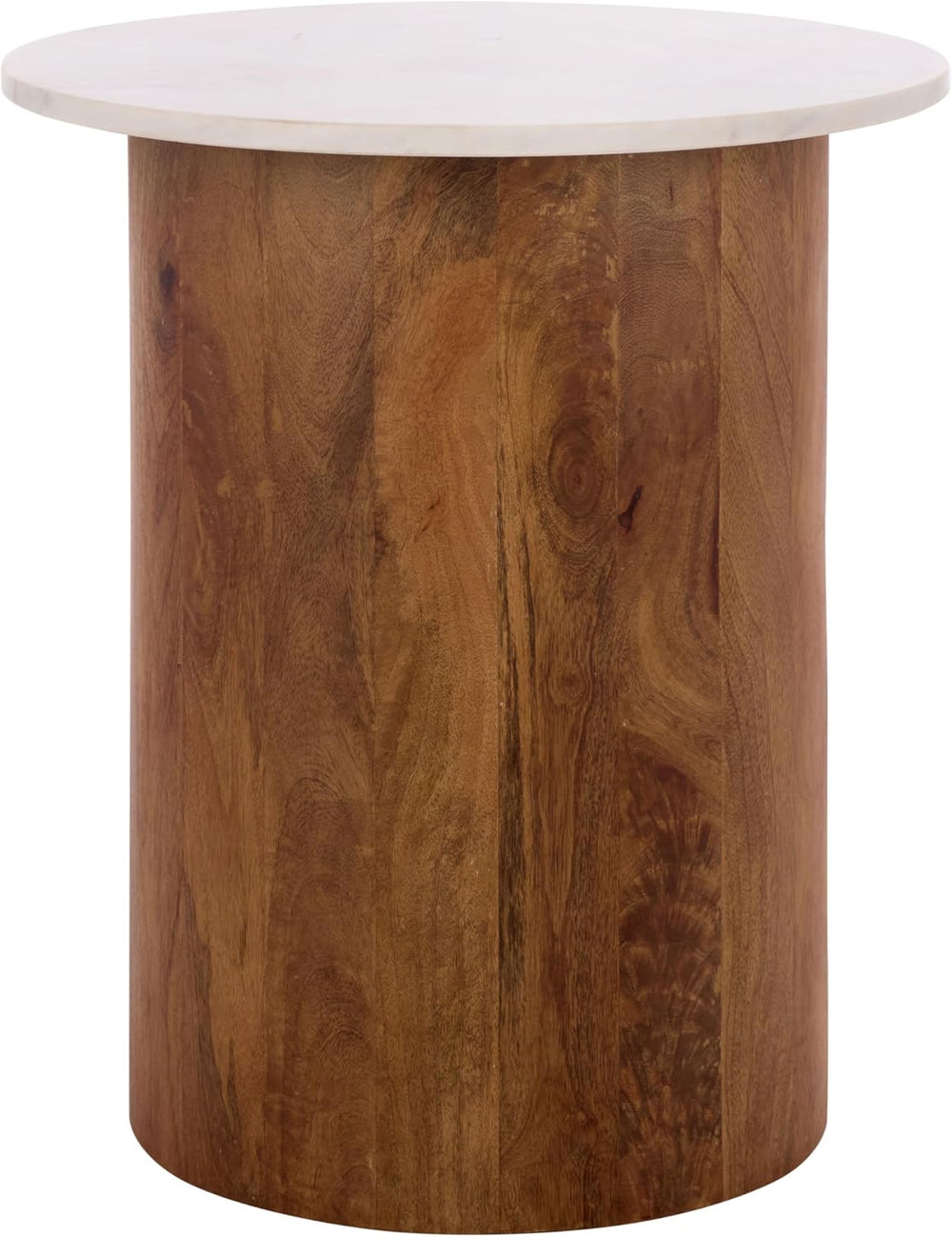 SAFAVIEH Home Collection - Kappie Round Accent Table with White Marble Top &a...