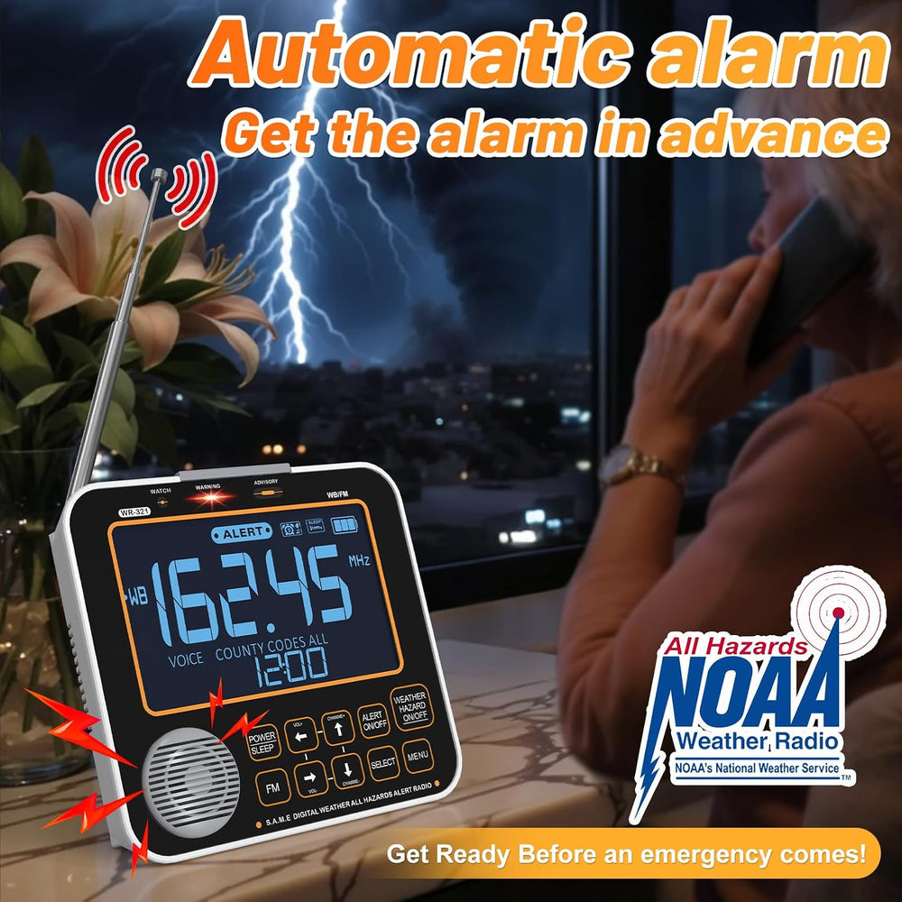 NOAA Weather Alert Radio for Home - S.A.M.E. Localized Programming