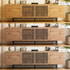 70.87" Mid-Century Modern TV Stand, Entertainment Center with 4 Storage Cabinets, Media Console Table for Living Room & Bedroom,Walnut