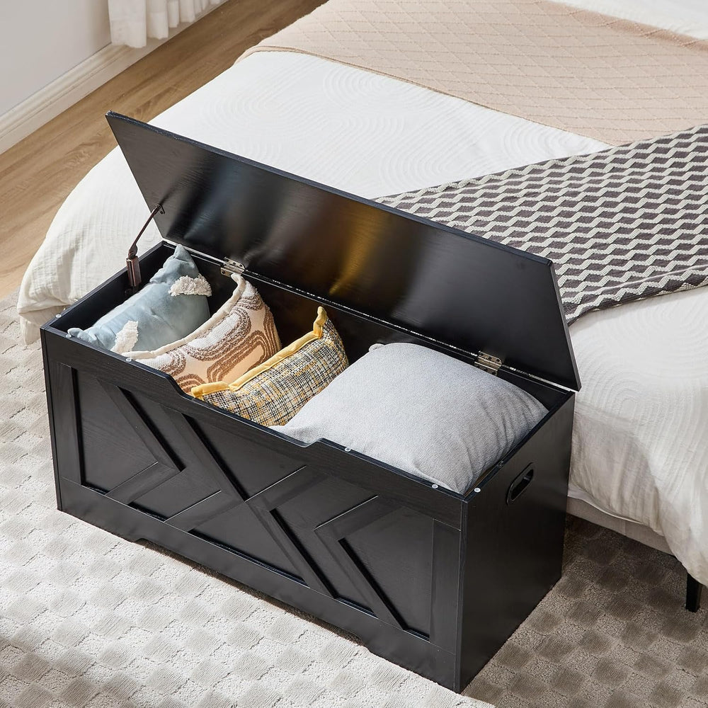 39.3” Storage Bench, Extra Large Entryway Bench with Storage,Storage Chest wi...