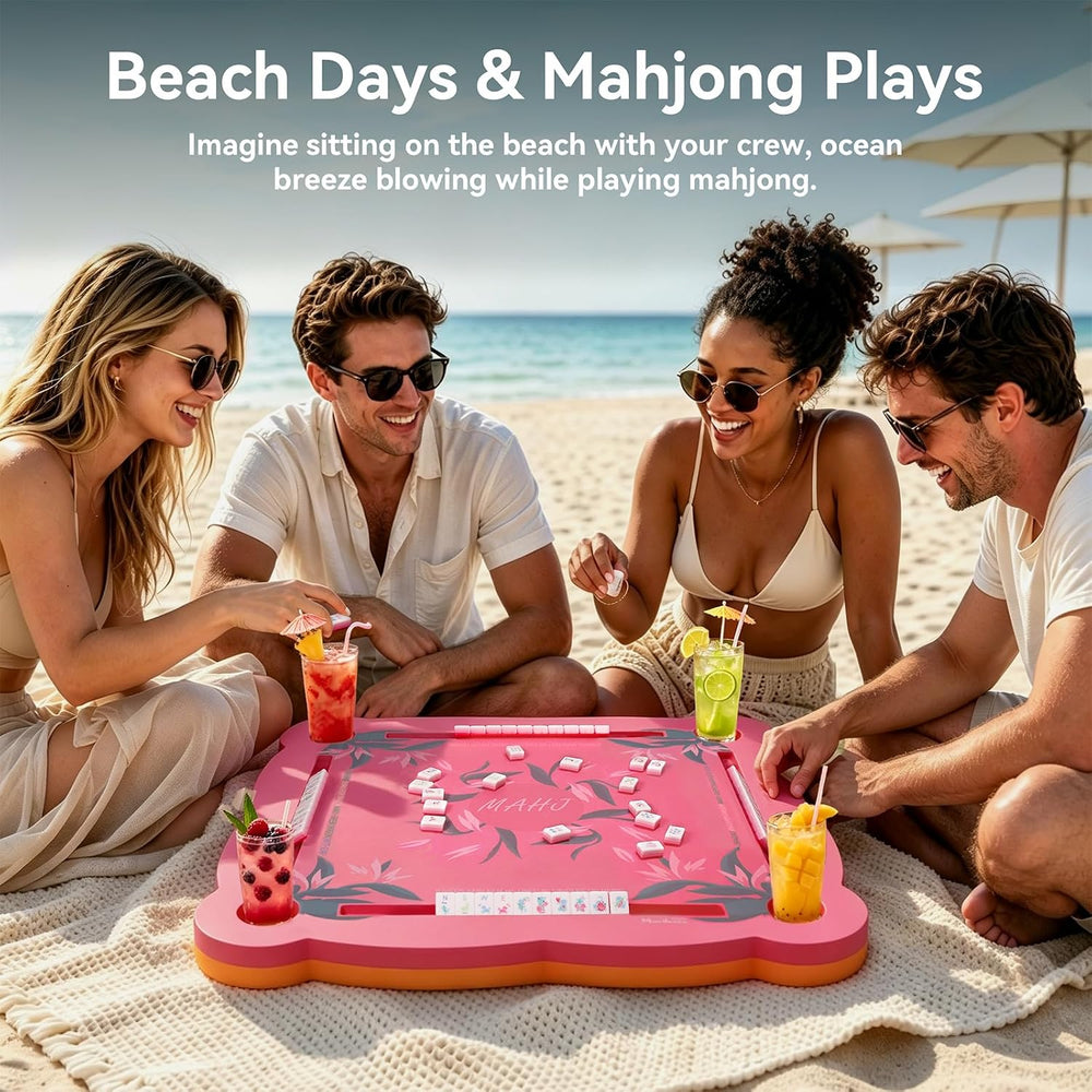 Luxury Floating Mahjong Table for Pool,31.5" EVA Foam Pool Float Board G...