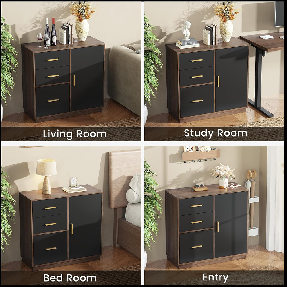 ModernMate Office Storage Cabinet with 3 Drawers, Filing Cabinet for Office |...
