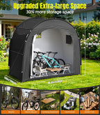 Housolution Bike Storage Tent Shed for 5 Bikes, Outdoor Portable 210D Oxford Thick PU4000 Waterproof Bike Cover with Ventilated Window, Bike Tent Fit for Bicycle, Lawn Mower, Garden Tools