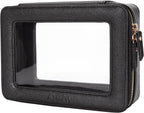 Aveniee Clear Makeup Bag Organizer,Large Travel Toiletry Bag for Women, Waterproof Cosmetic Pouch with Zippers,Car Organizers and Storage Case for Accessories,Black
