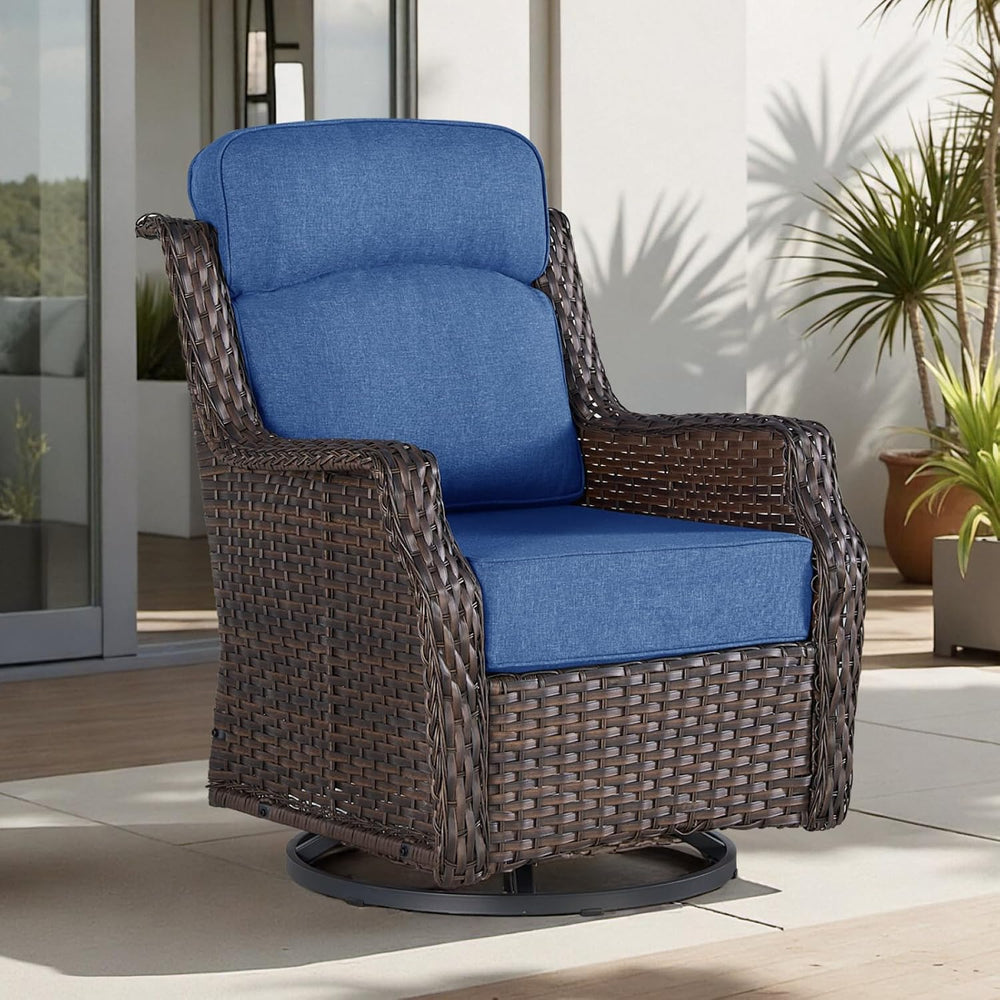 Outdoor Swivel Rocker Chair with 6" Thick Cushions | 6" ultra-thick...