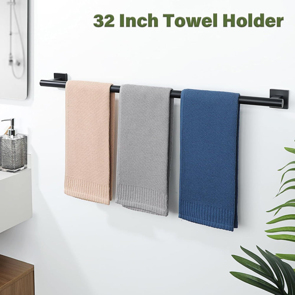 Alise 32 Inch Towel Bar for Bathroom Lavatory Wall Mounted,Matte Black