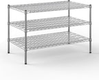 24" Deep x 42" Wide x 27" Height Wire Shelving Kit | 3-Tier | NSF Commercial Storage Rack Unit