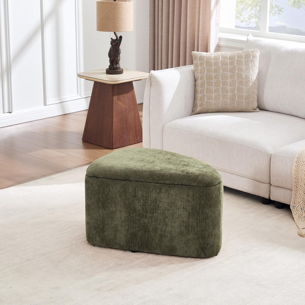 ONEVOG Storage Ottoman with Removable Lid, Modern Multifunctional Chenille Up...
