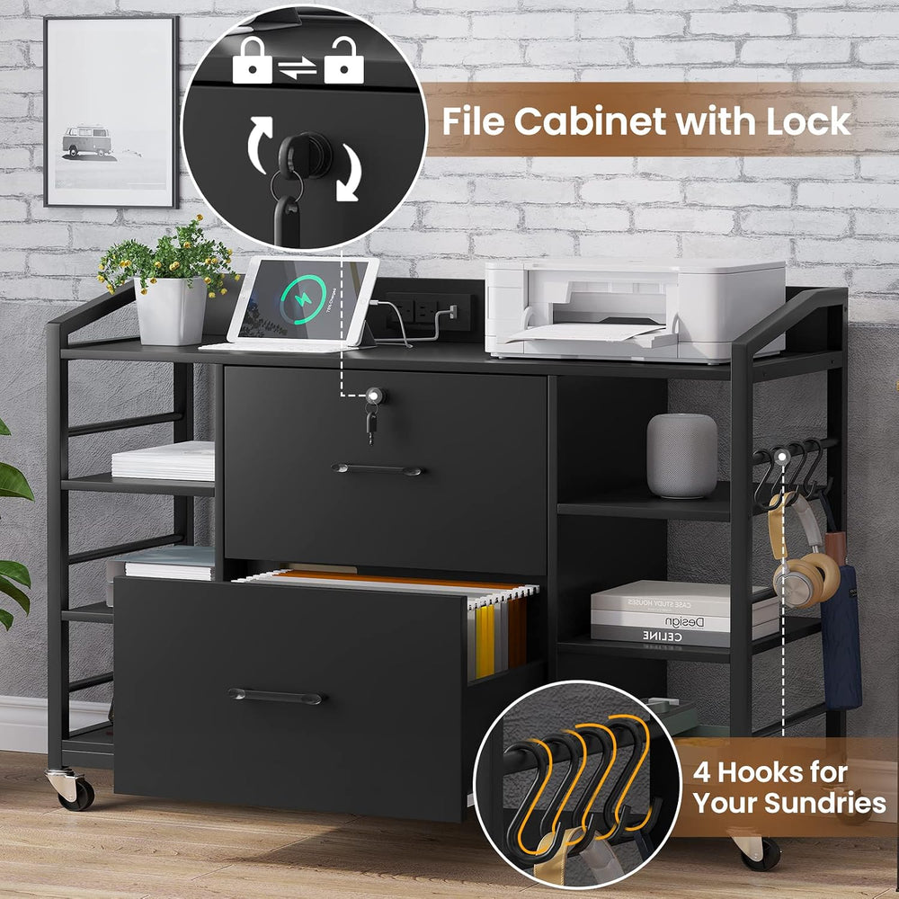 SEDETA 44" File Cabinet with Lock, Filing Cabinet fits Legal/Letter Size...