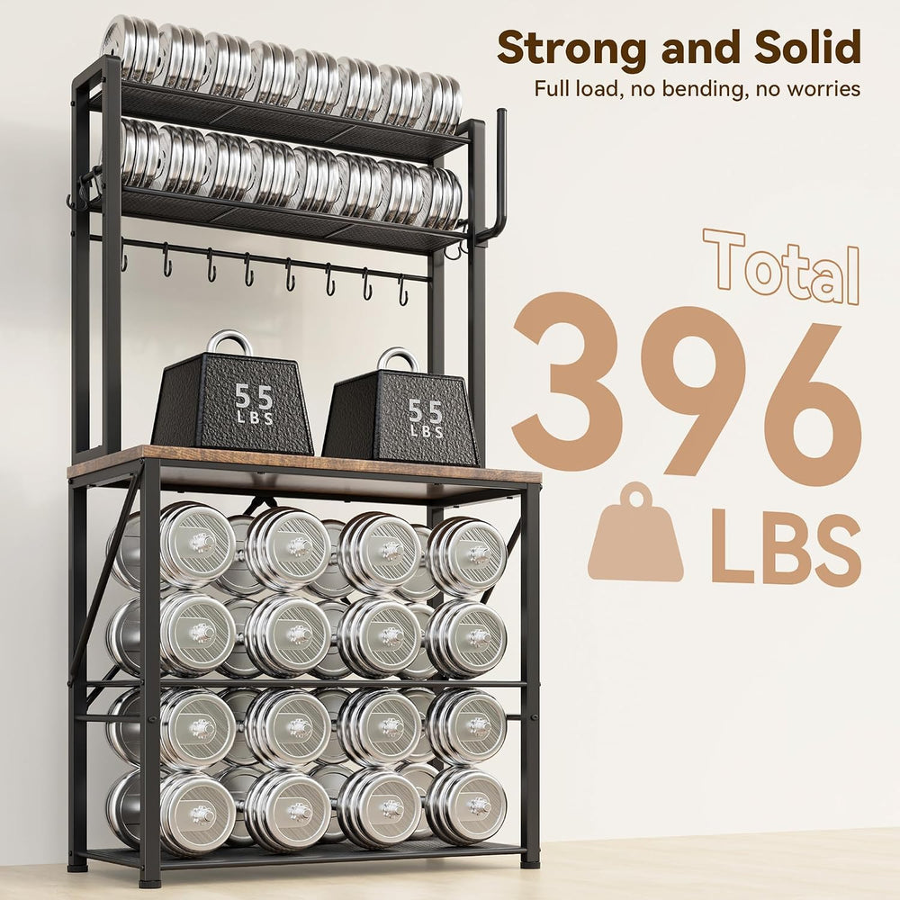 Coffee Bar, Bakers Rack with Storage, 25.6 Inches Microwave Stand, 5 Tier Kit...