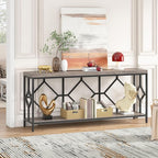 Tribesigns 71 Inch Extra Long Sofa Table, Narrow Long Sofa Console Tables Behind Couch Table with Open Storage Shelf