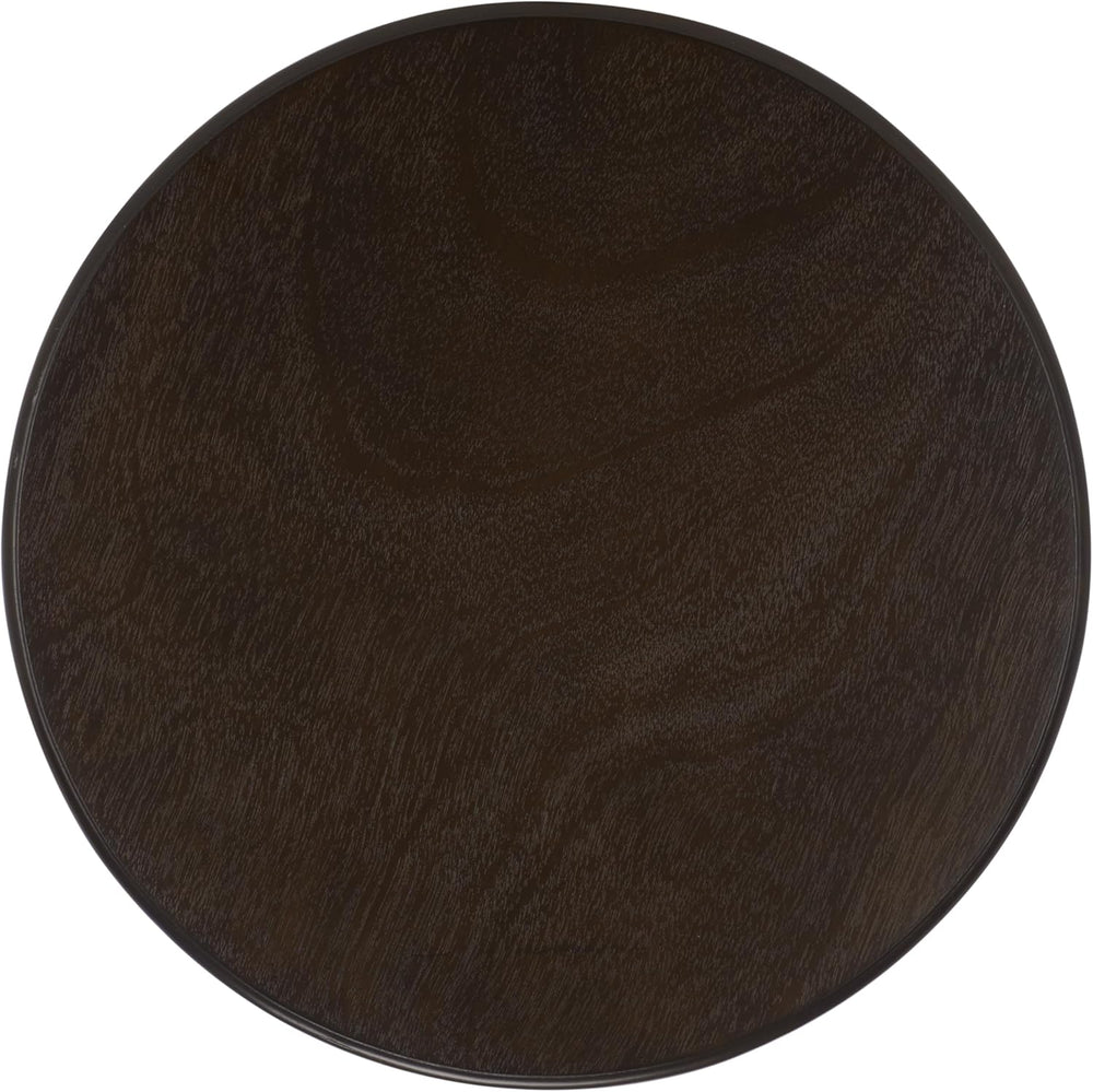 SAFAVIEH Furniture - Mary Pedestal Table - Dark Chocolate - Solid Wood - Farm...