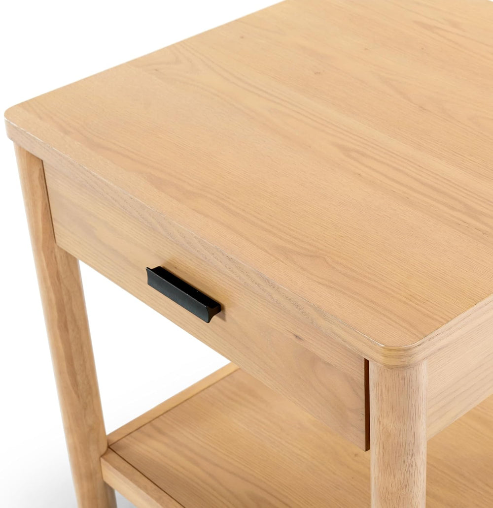 SAFAVIEH Couture Collection Jaylessa Natural 1-Drawer Nightstand Accent End T...