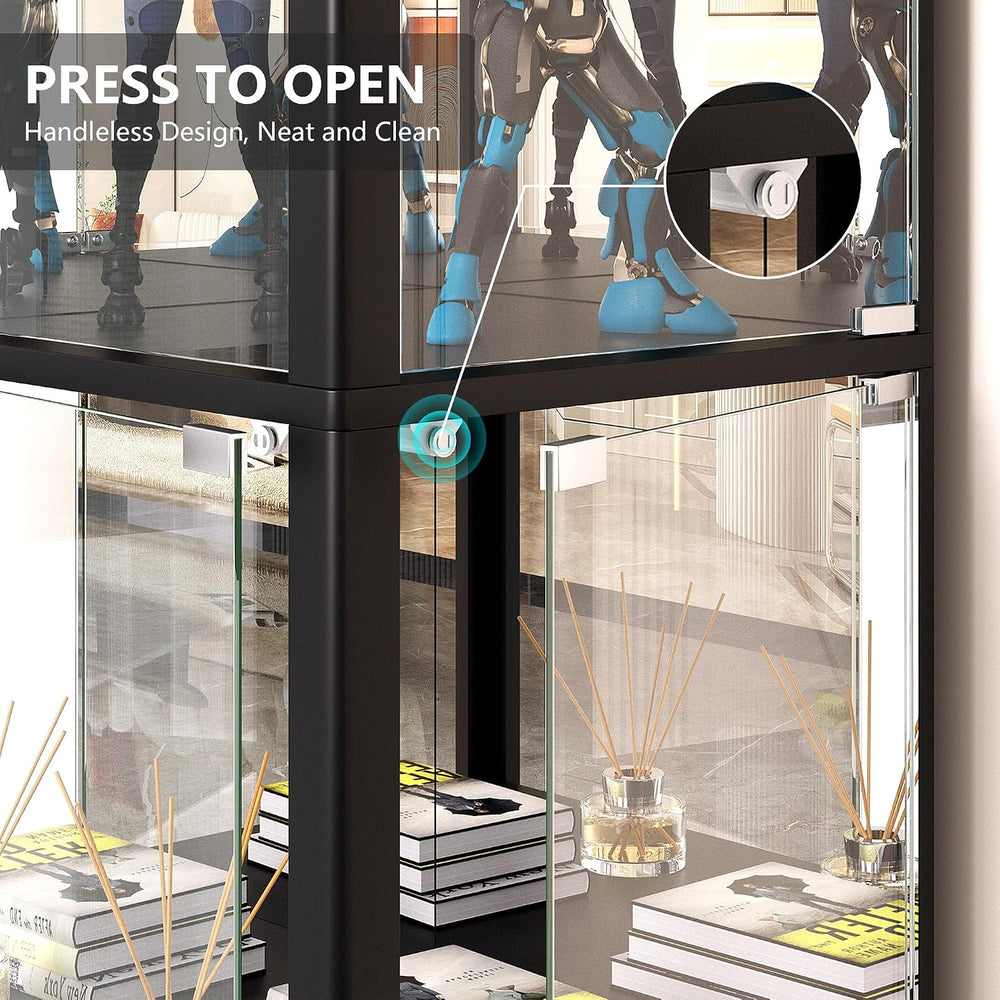 Dystler Corner Display Cabinet with Glass Doors & LED Lights