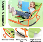 Large Size Kids Sensory Rocking Chair for Children Under 55 Inches Tall, Autism and ADHD Balance Seat Helps Kids Relax, Focus and Play, Indoor & Outdoor Rocker for Bedroom, Nursery and Sensory Room