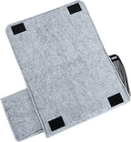 Bedside Caddy, Large Size Bedside Storage Organizer Bedside Organizer Caddy for Magazine Remotes Phone (13.4'' x 18.1'' Tissue box holder, Light Grey)