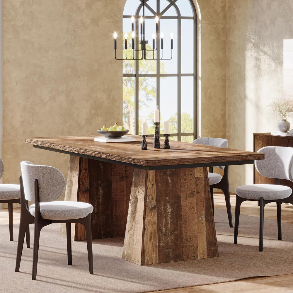 Tribesigns Dining Table for 4-6, 63-Inch Modern Kitchen Table with Sturdy Tap...