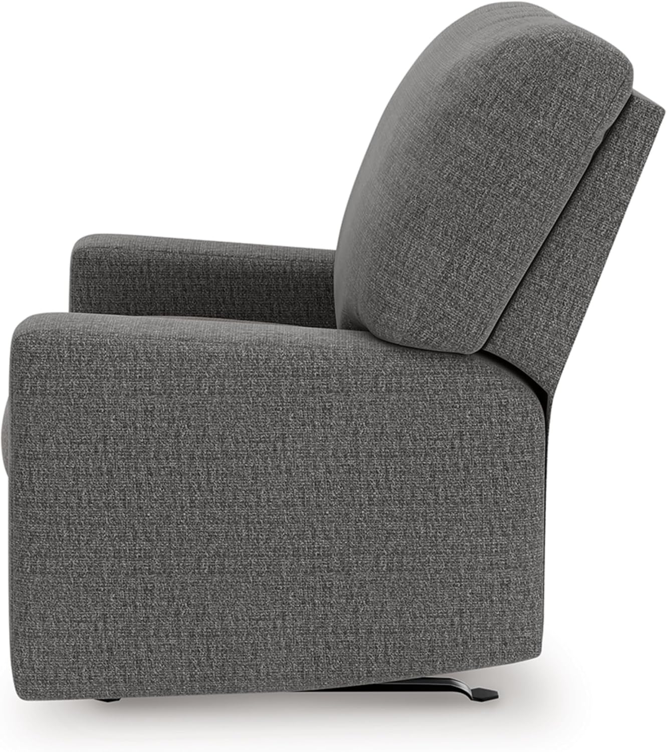 Signature Design by Ashley Revenna Manual Rocker Recliner, Greystone | 100% polyester menswear chenille fabric, Track arm style, Living room and lounge spaces