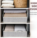 Trapezoid Closet Shelf Organizer - Large Baskets for Organizing, Storage Baskets for Shelves, Cubbies Storage Bins for Clothes, Books, Blankets, 4 Pack, Light Gray