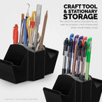 Game Controller Holder & Desktop Pen Organizer Stand With Ten Slots for Pens, Pencils, Stationery, Craft Tools & More - Universal Design for PS5 XBOX SERIES X ONE PS4 SWITCH PC Gamepads - D05 - Black