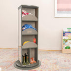ECR4Kids Rotating Dress-Up Carousel Costume Organizer, Montessori Furniture, Grey Wash