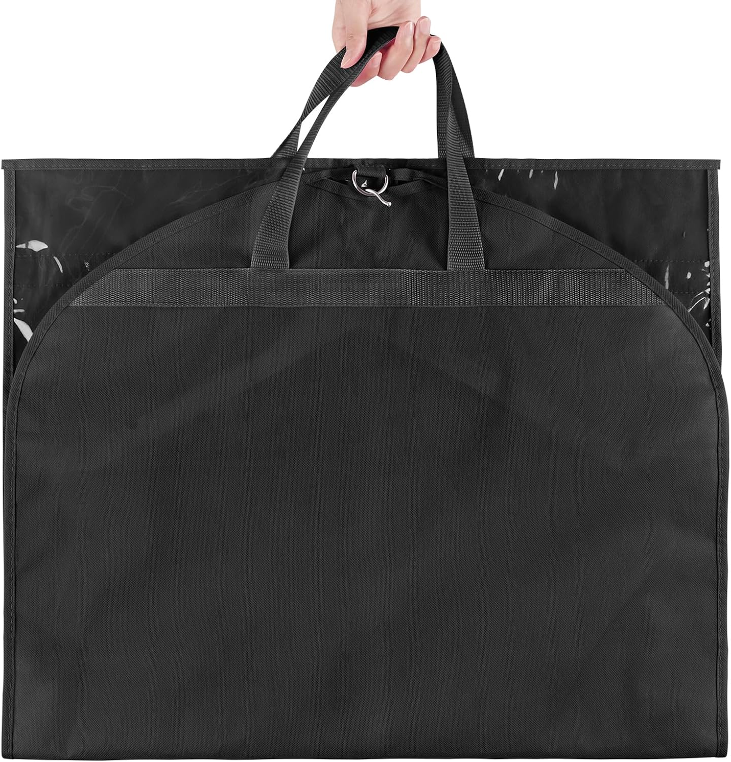 KEEGH 40 inch Clear Garment Bags for Dance Costumes, Black, 6 Pack | 4 Zipper Pockets, for Dance Competitions, Ballet, Theatre, Dance Garment Bags for Dancers, Hanging Clothes for Closet Storage