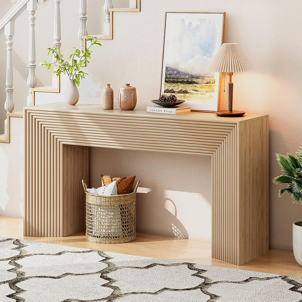 ONBRILL 55-Inch Wood Entryway Table with Storage, Narrow Long Sofa Table | Fl...