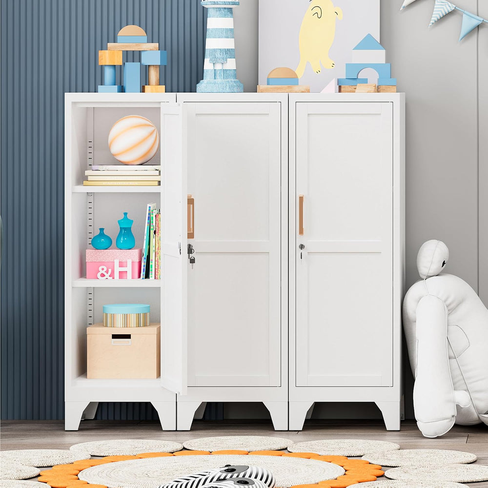 46" Tall Metal Pantry Cabinet, Kitchen Pantry Storage Cabinets with 1 Do...