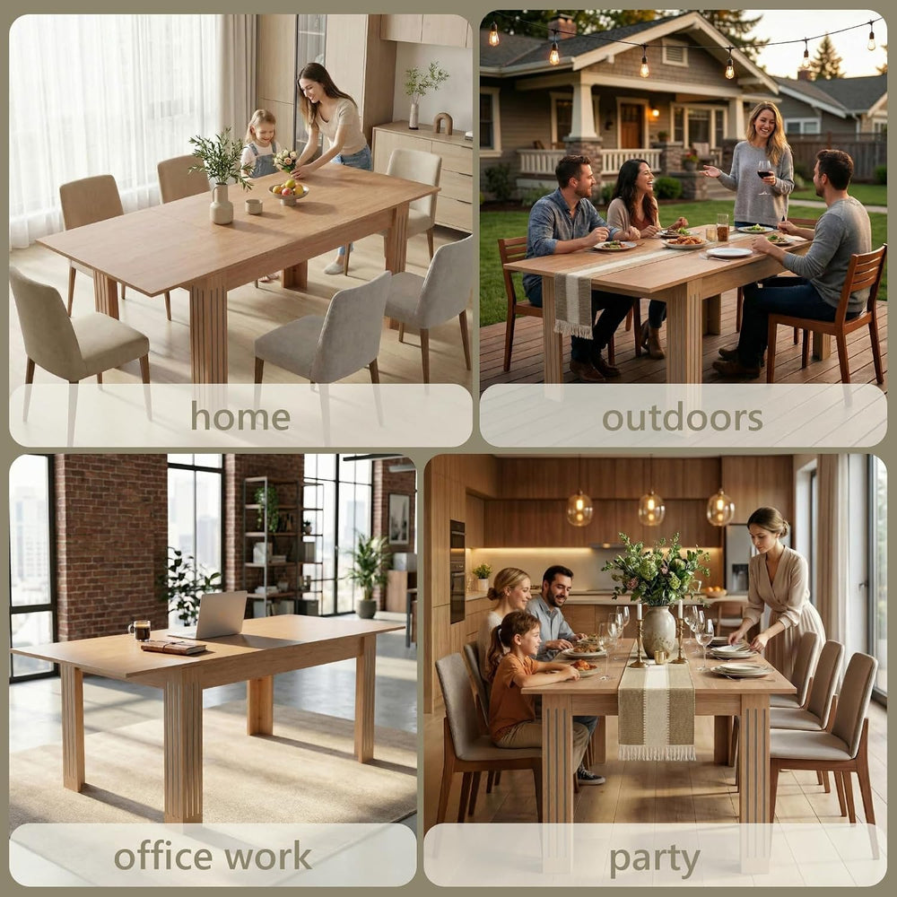 Sannwsg Extendable Table 54"-85", Extendable Dining Table for 4-8, ...