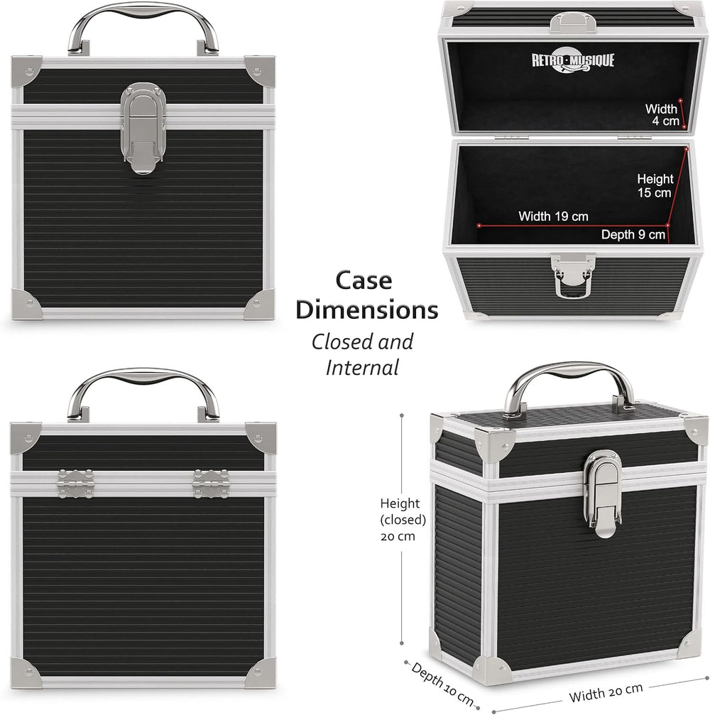 Aluminium 7" Vinyl Record EP Storage Case Holds up to 35 EPs (in PVC Sle...