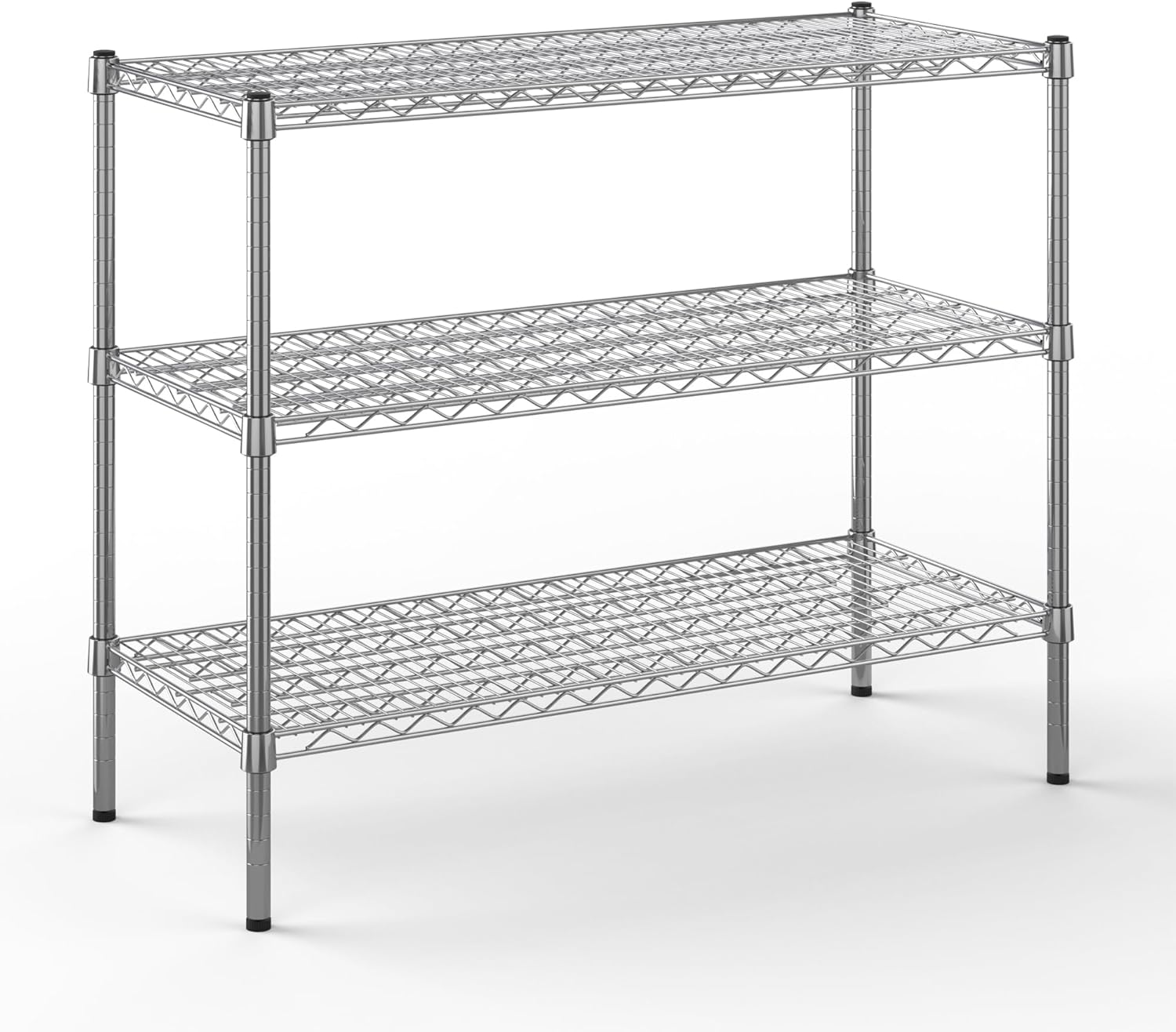 18" Deep x 42" Wide x 34" Height Wire Shelving Kit | 3-Tier | NSF Commercial Storage Rack Unit